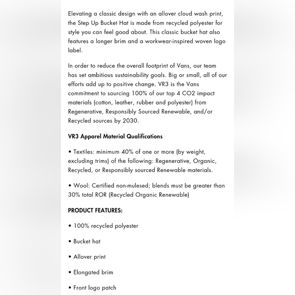 Vans Step Up Bucket Hat *NWT* - Picture 4 of 5